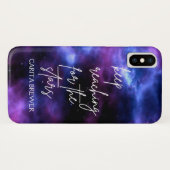 Nebula Galaxy Inspirerend iPhone X Hoesje (Achterkant (horizontaal))