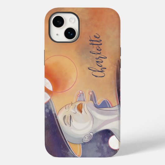 Nebula Goddess gepersonaliseerde naam Case-Mate iPhone Case (Achterkant)