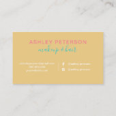 Nebula goud marmeren haar make-up typografie visitekaartje (Achterkant)