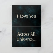 Nebula Heart Sci Fi Valentijn Love Romance Kaart (Binnen)