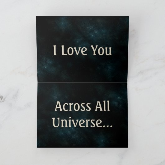 Nebula Heart Sci Fi Valentijn Love Romance Kaart (Binnen)