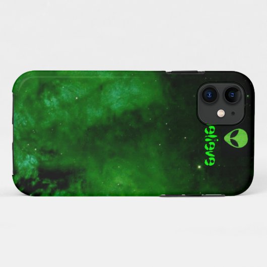 Nebula in Alien Green iPhone 5 hoesje (Achterkant (horizontaal))