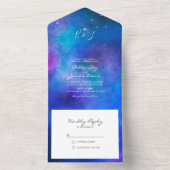 Nebula Interstellaire All-in-One Trouwuitnodiging All In One Uitnodiging (Binnen)