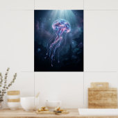 Nebula Jellyfish Cosmic Ocean Poster (Keuken)
