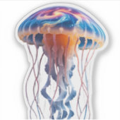 Nebula Jellyfish Sticker: grillig kosmisch ontwerp Sticker (Voorkant)