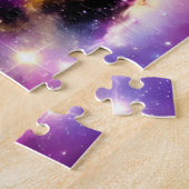 Nebula junior roze en paarse wondersterrenstelsels legpuzzel (Zijkant)