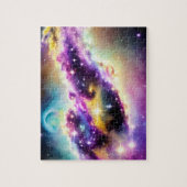 Nebula junior roze en paarse wondersterrenstelsels legpuzzel (Verticaal)