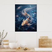 Nebula Koi Cosmic Waters Poster (Keuken)