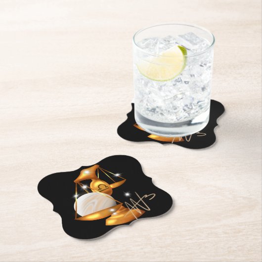 Nebula libra venus dierenriem kartonnen onderzetters (Insitu)