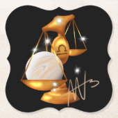 Nebula libra venus dierenriem kartonnen onderzetters (Voorkant)