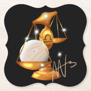 Nebula libra venus dierenriem kartonnen onderzetters