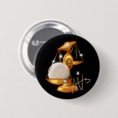 Nebula libra venus dierenriem ronde button 5,7 cm (Voorkant /achterkant)