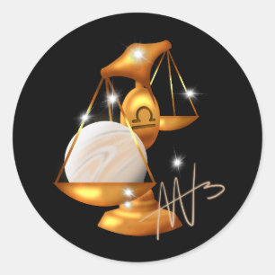 Nebula libra venus dierenriem ronde sticker