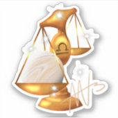 Nebula libra venus dierenriem sticker (Voorkant)