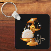Nebula Libra Venus Zodiac Metal Sleutelhanger (Voorkant)