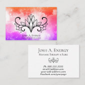 *~* Nebula Lotus Galaxy Universe Roze Paars Visitekaartje (Voorkant / Achterkant)