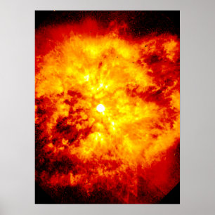 Nebula M1-67 rondom Star WR124 Poster