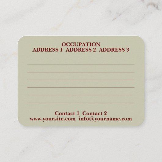 Nebula Mandala - Visitekaartje (Achterkant)