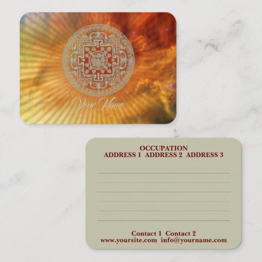 Nebula Mandala - Visitekaartje (Voorkant / Achterkant)