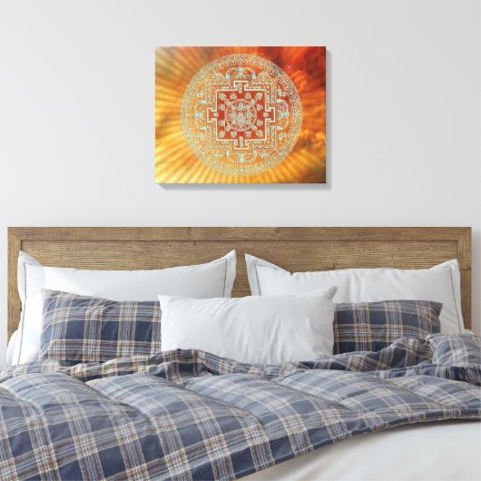 Nebula Mandala - Wrapped Canvas Afdruk (Insitu (Slaapkamer))