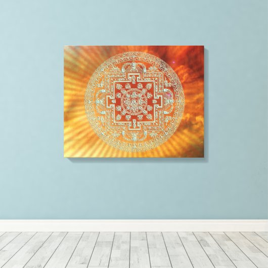 Nebula Mandala - Wrapped Canvas Afdruk (Insitu (Houten vloer))