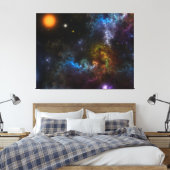 Nebula Menagerie Canvas Afdruk (Insitu (Slaapkamer))