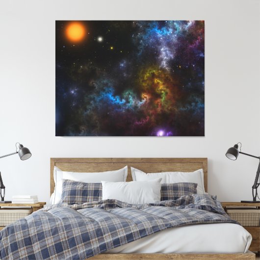Nebula Menagerie Canvas Afdruk (Insitu (Slaapkamer))