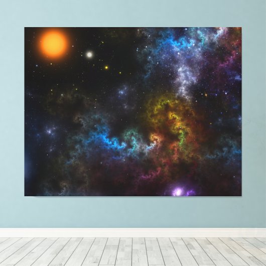 Nebula Menagerie Canvas Afdruk (Insitu (Houten vloer))