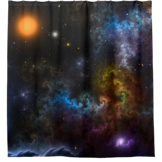 Nebula Menagerie Douchegordijn (Voorkant)