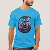 Nebula met sterren in een Nautilus Shell T-shirt (Voorkant)