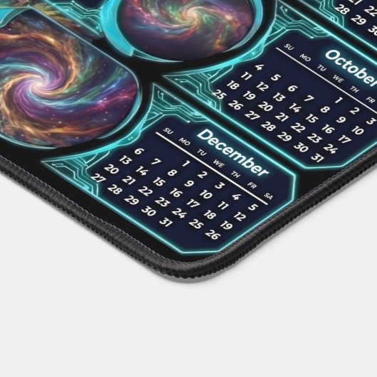 Nebula Nexus Command Mat – 2026 Galaxy Calendar (Hoek)