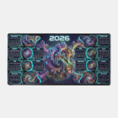 Nebula Nexus Command Mat – 2026 Galaxy Calendar (Voorkant)