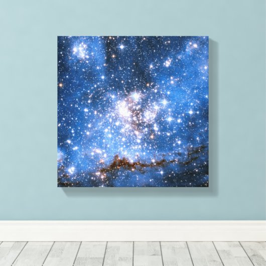 Nebula NGC 346 Baby Stars - Hubble Space Photo Canvas Afdruk (Insitu (Houten vloer))
