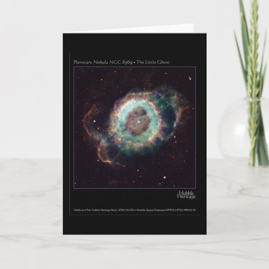 Nebula NGC 6369 The Little Ghost Hubble Telescope Kaart (Voorkant)