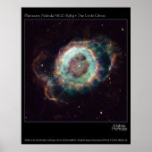 Nebula NGC 6369 The Little Ghost Hubble Telescope Poster (Voorkant)