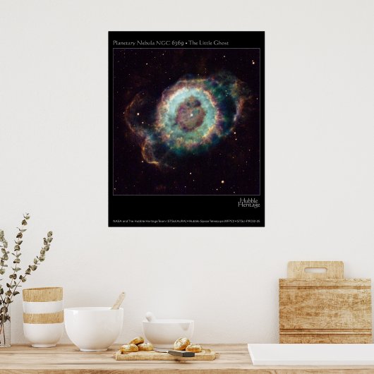Nebula NGC 6369 The Little Ghost Hubble Telescope Poster (Keuken)