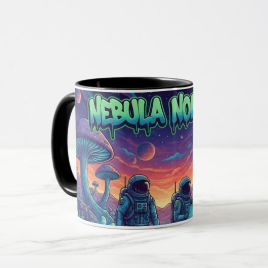 Nebula Nomaden Ruimte Astronaut Sci-Fi Combo Koffi Mok (Voorkant links)