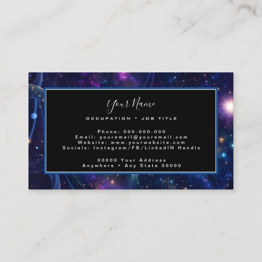 Nebula-opname Visitekaartje (Achterkant)