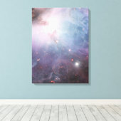 Nebula Orion Astronomie blue beige sky sterren Canvas Afdruk (Insitu (Houten vloer))