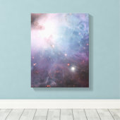 Nebula Orion Astronomie blue beige sky sterren Canvas Afdruk (Insitu (Houten vloer))