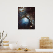 Nebula Orion Astronomie blue beige sky sterren Poster (Keuken)