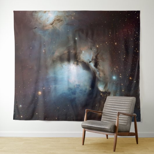 Nebula Orion Astronomie blue beige sky sterren Wandkleed (In Situ (horizontaal))