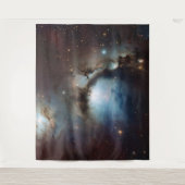Nebula Orion Astronomie blue beige sky sterren Wandkleed (Voorkant)