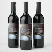 Nebula Orion Astronomie blue beige sky sterren Wijn Etiket (Flessen)