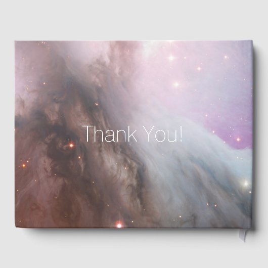 Nebula Orion Astronomy roze violet sky sterren Gastenboek (Achterkant)