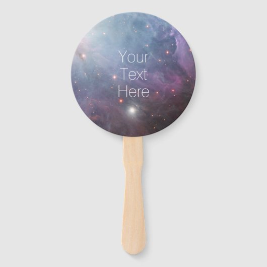 Nebula Orion Astronomy roze violet sky sterren Handwaaier (Achterkant)