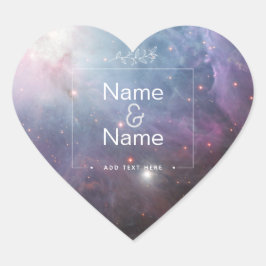 Nebula Orion Astronomy roze violet sky sterren Hart Sticker