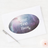 Nebula Orion Astronomy roze violet sky sterren Ovale Sticker (Envelop)
