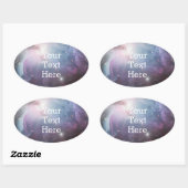Nebula Orion Astronomy roze violet sky sterren Ovale Sticker (Vel)