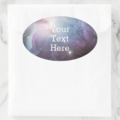 Nebula Orion Astronomy roze violet sky sterren Ovale Sticker (Tas)